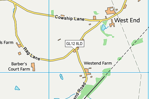 GL12 8LD map - OS VectorMap District (Ordnance Survey)