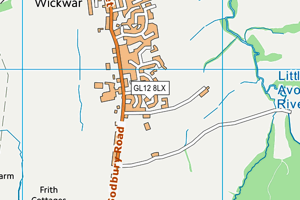 GL12 8LX map - OS VectorMap District (Ordnance Survey)