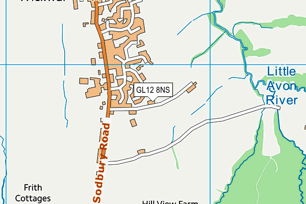 GL12 8NS map - OS VectorMap District (Ordnance Survey)