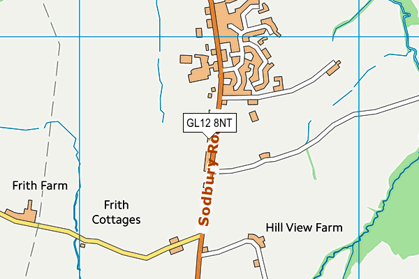 GL12 8NT map - OS VectorMap District (Ordnance Survey)