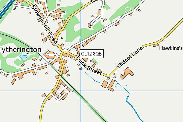 GL12 8QB map - OS VectorMap District (Ordnance Survey)