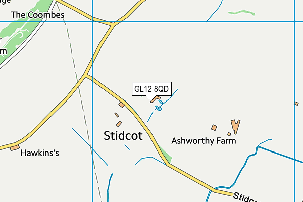 GL12 8QD map - OS VectorMap District (Ordnance Survey)