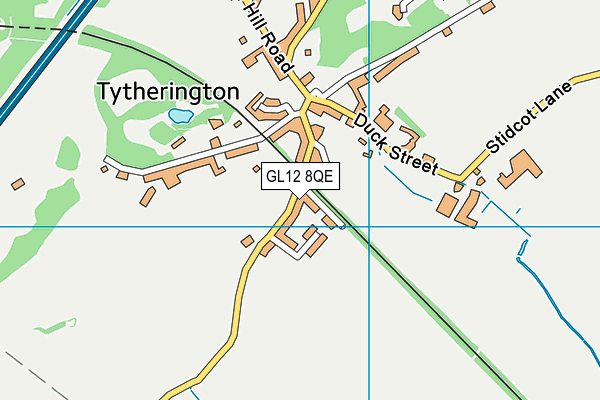 GL12 8QE map - OS VectorMap District (Ordnance Survey)