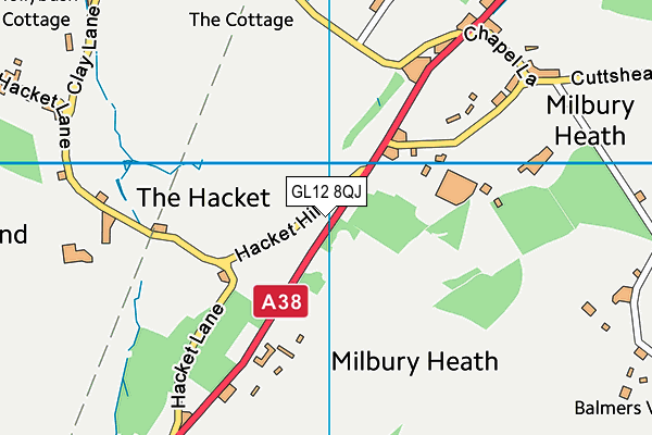 GL12 8QJ map - OS VectorMap District (Ordnance Survey)
