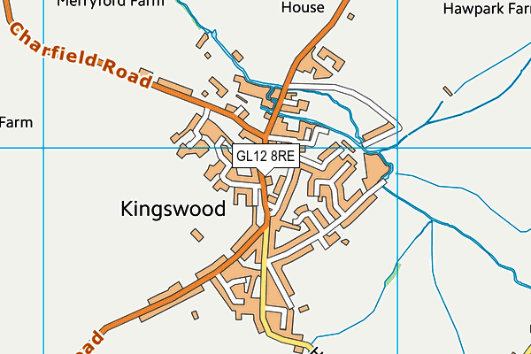 GL12 8RE map - OS VectorMap District (Ordnance Survey)