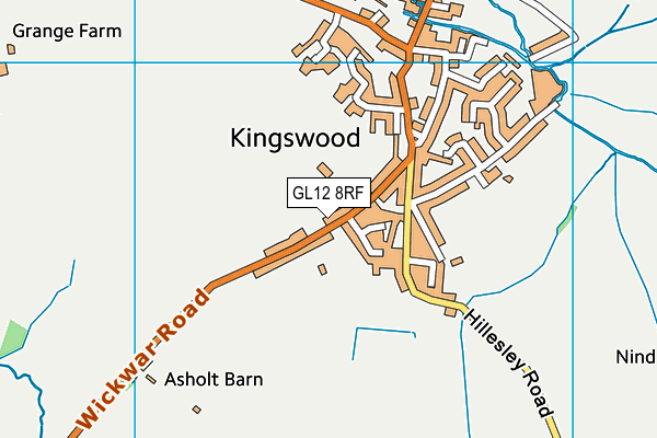 Kingswood Playing Fields map (GL12 8RF) - OS VectorMap District (Ordnance Survey)