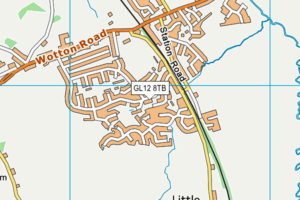 GL12 8TB map - OS VectorMap District (Ordnance Survey)