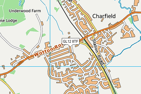 GL12 8TF map - OS VectorMap District (Ordnance Survey)