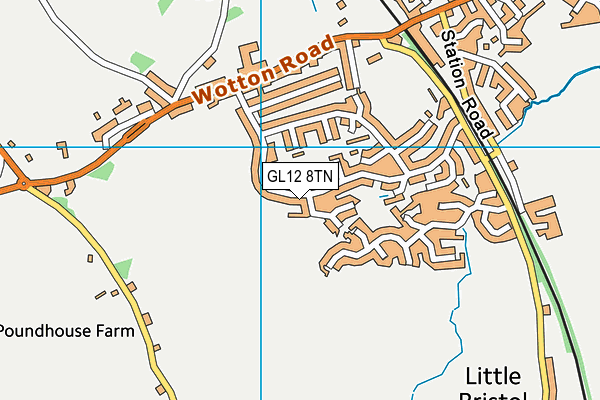 GL12 8TN map - OS VectorMap District (Ordnance Survey)