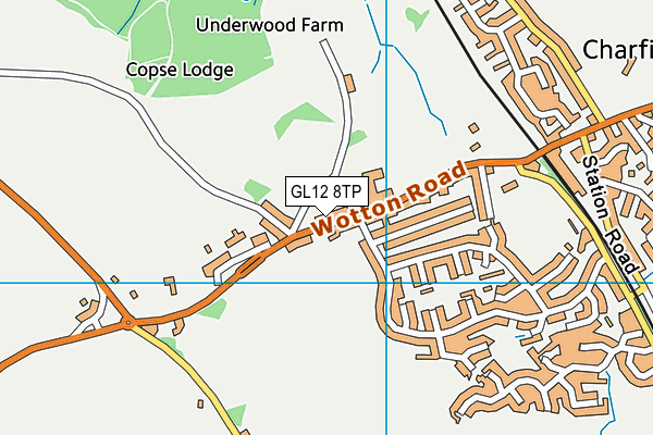 GL12 8TP map - OS VectorMap District (Ordnance Survey)