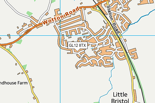 GL12 8TX map - OS VectorMap District (Ordnance Survey)