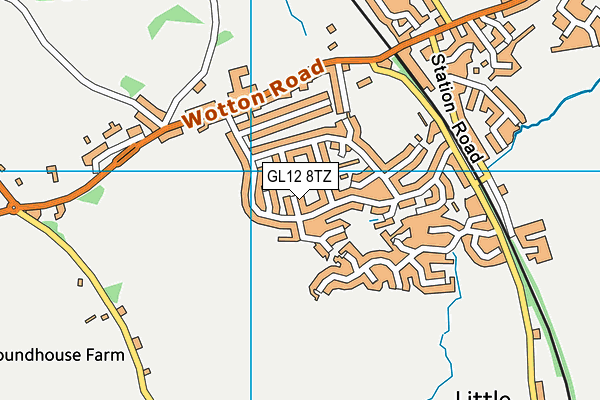 GL12 8TZ map - OS VectorMap District (Ordnance Survey)