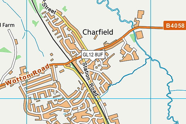 GL12 8UF map - OS VectorMap District (Ordnance Survey)