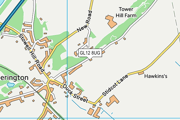 GL12 8UG map - OS VectorMap District (Ordnance Survey)