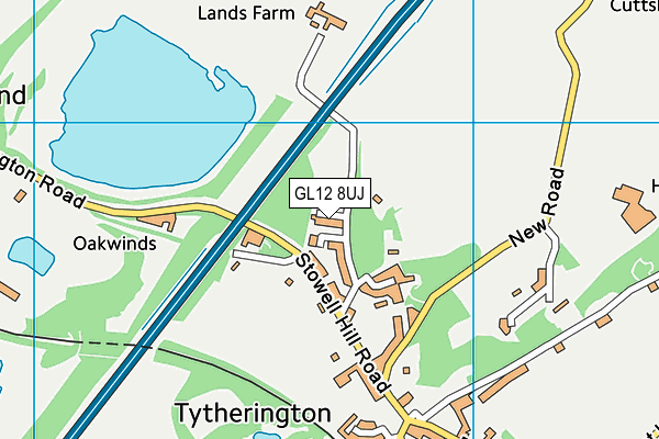 GL12 8UJ map - OS VectorMap District (Ordnance Survey)