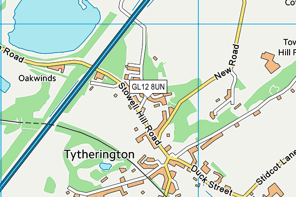 GL12 8UN map - OS VectorMap District (Ordnance Survey)