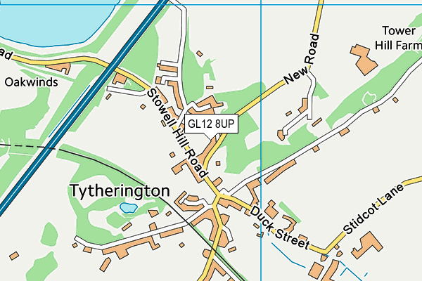 GL12 8UP map - OS VectorMap District (Ordnance Survey)