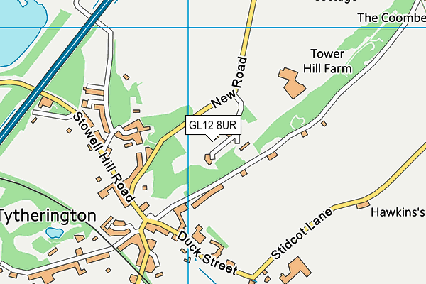 GL12 8UR map - OS VectorMap District (Ordnance Survey)