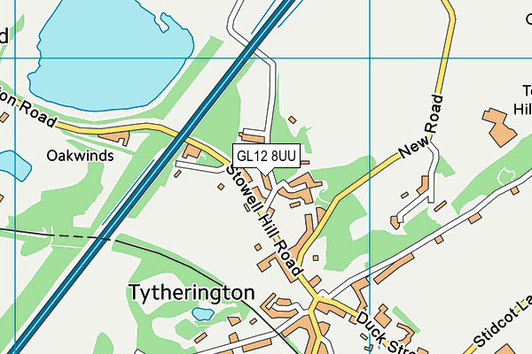 Hardwicke Road Playing Field map (GL12 8UU) - OS VectorMap District (Ordnance Survey)