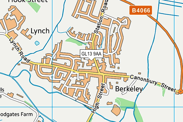 GL13 9AA map - OS VectorMap District (Ordnance Survey)