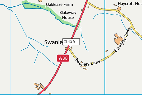 Stone Cricket Club (Swanley) map (GL13 9JL) - OS VectorMap District (Ordnance Survey)