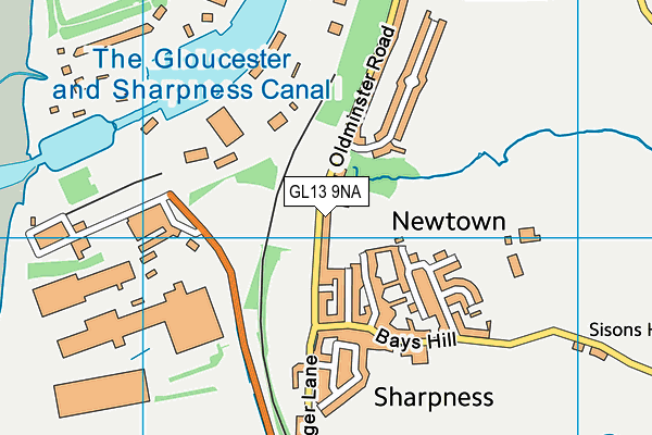 Sharpness Recreation Ground map (GL13 9NA) - OS VectorMap District (Ordnance Survey)