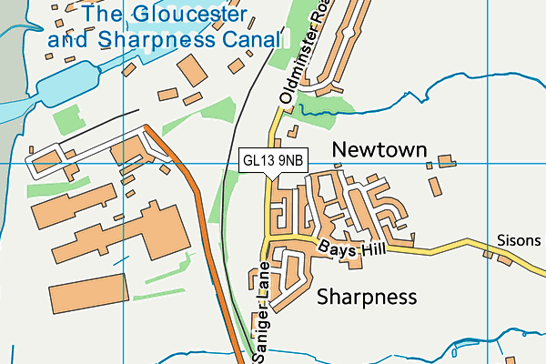 GL13 9NB map - OS VectorMap District (Ordnance Survey)