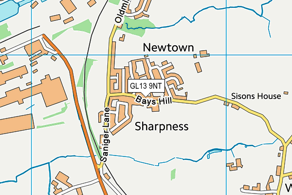 GL13 9NT map - OS VectorMap District (Ordnance Survey)