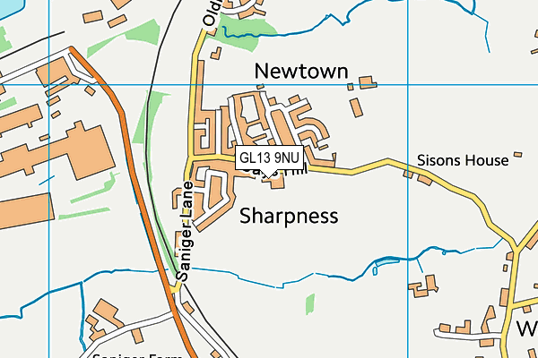 Sharpness Primary School map (GL13 9NU) - OS VectorMap District (Ordnance Survey)