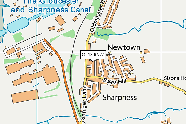 GL13 9NW map - OS VectorMap District (Ordnance Survey)