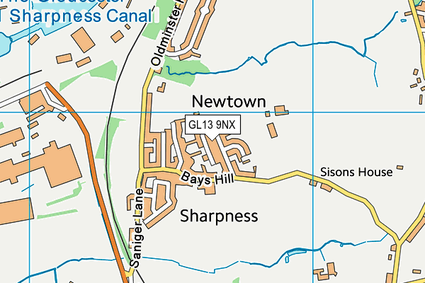 GL13 9NX map - OS VectorMap District (Ordnance Survey)