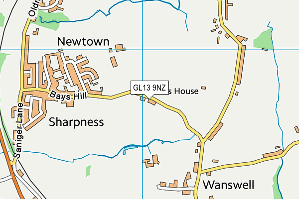 GL13 9NZ map - OS VectorMap District (Ordnance Survey)