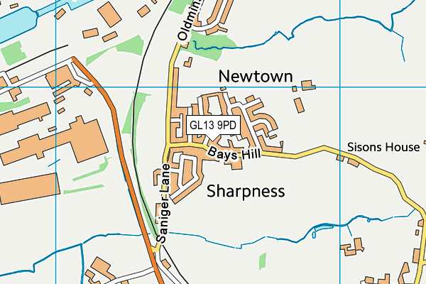 GL13 9PD map - OS VectorMap District (Ordnance Survey)