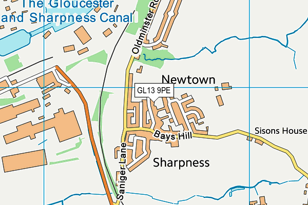 GL13 9PE map - OS VectorMap District (Ordnance Survey)