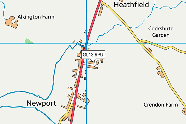 GL13 9PU map - OS VectorMap District (Ordnance Survey)