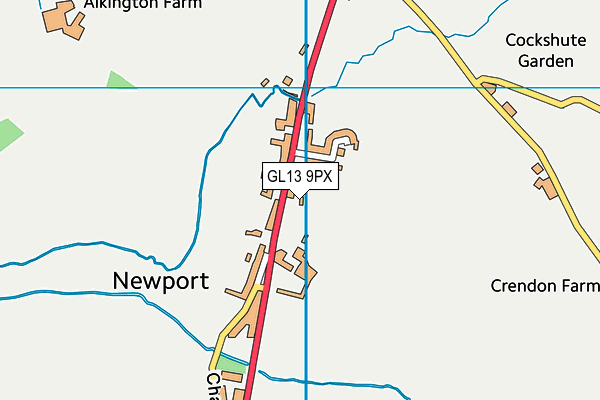 GL13 9PX map - OS VectorMap District (Ordnance Survey)