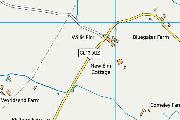 GL13 9QZ map - OS VectorMap District (Ordnance Survey)