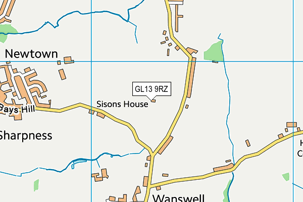 GL13 9RZ map - OS VectorMap District (Ordnance Survey)