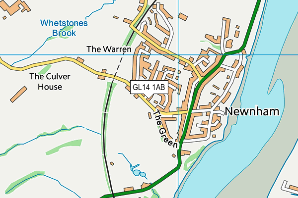 GL14 1AB map - OS VectorMap District (Ordnance Survey)