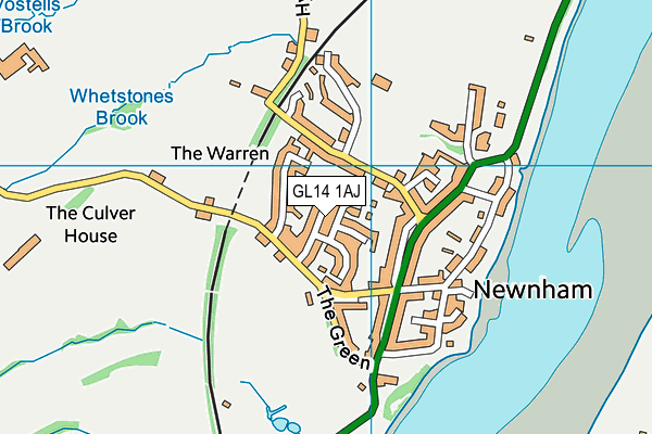 GL14 1AJ map - OS VectorMap District (Ordnance Survey)