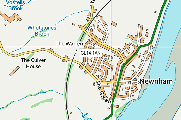 GL14 1AN map - OS VectorMap District (Ordnance Survey)