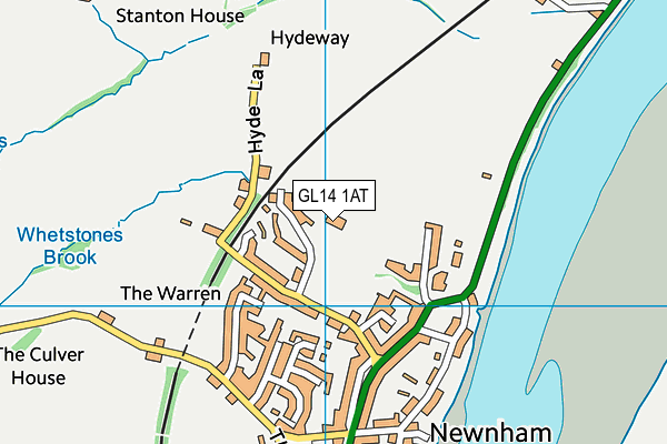 GL14 1AT map - OS VectorMap District (Ordnance Survey)