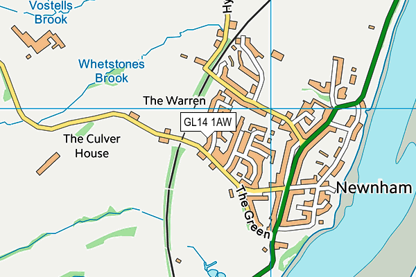 GL14 1AW map - OS VectorMap District (Ordnance Survey)