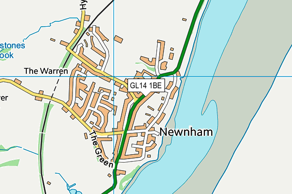 GL14 1BE map - OS VectorMap District (Ordnance Survey)