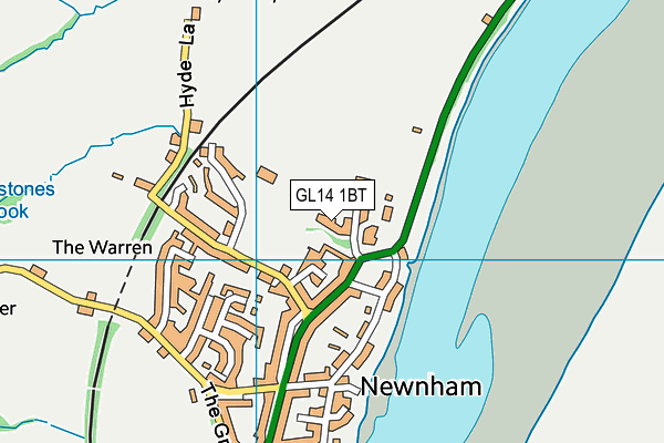 GL14 1BT map - OS VectorMap District (Ordnance Survey)