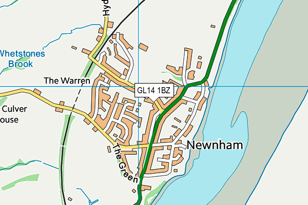 GL14 1BZ map - OS VectorMap District (Ordnance Survey)