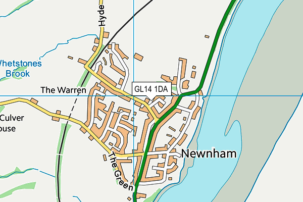 GL14 1DA map - OS VectorMap District (Ordnance Survey)