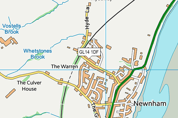 GL14 1DF map - OS VectorMap District (Ordnance Survey)