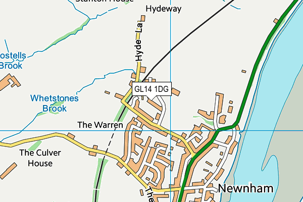 GL14 1DG map - OS VectorMap District (Ordnance Survey)