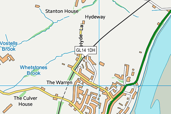 GL14 1DH map - OS VectorMap District (Ordnance Survey)